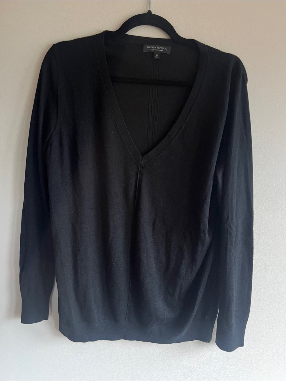 Banana Republic Black Silk-Cashmere Sweater XL